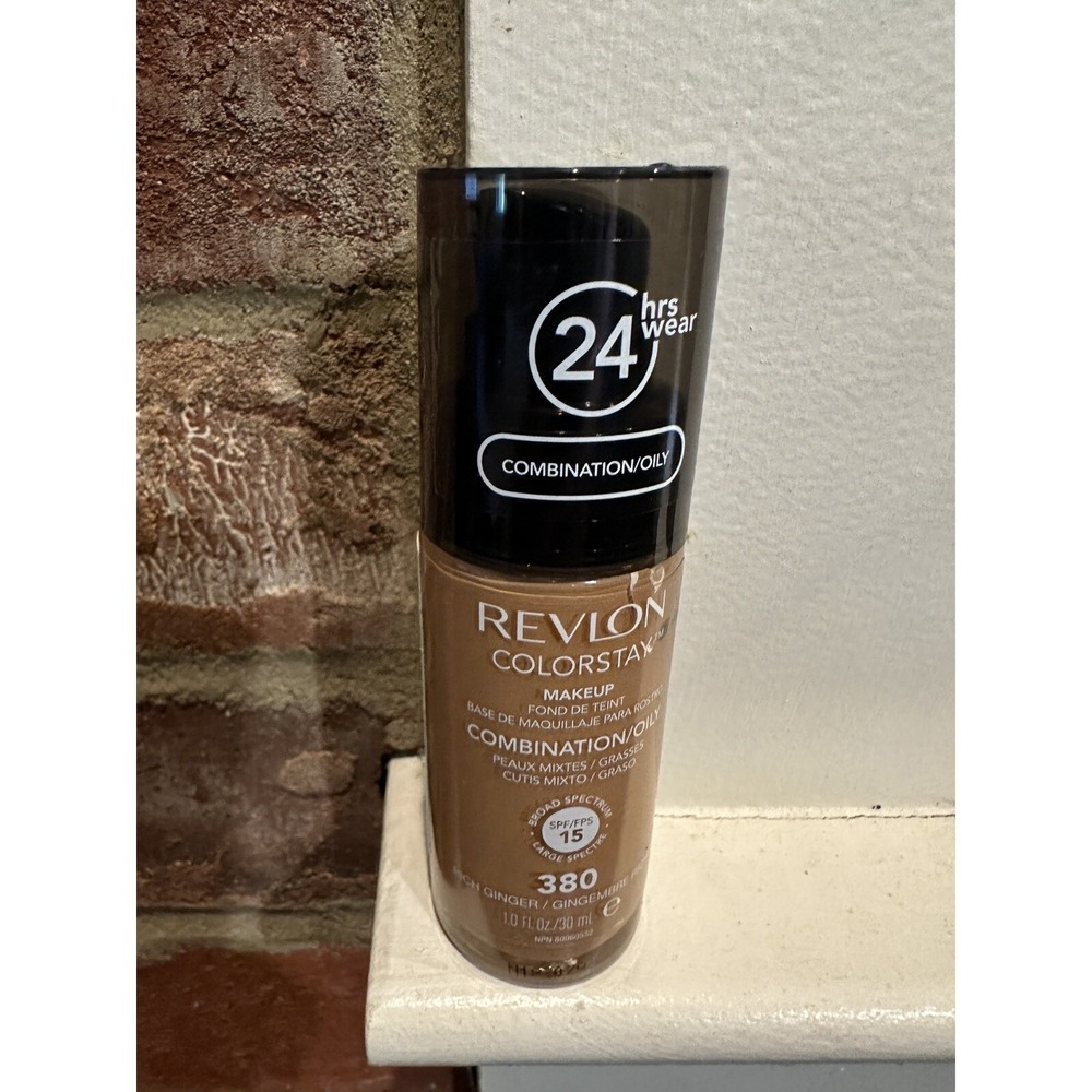 Revlon Colorstay 24Hr Foundation 380 Rich Ginger SPF 15 Combination Oily 1oz